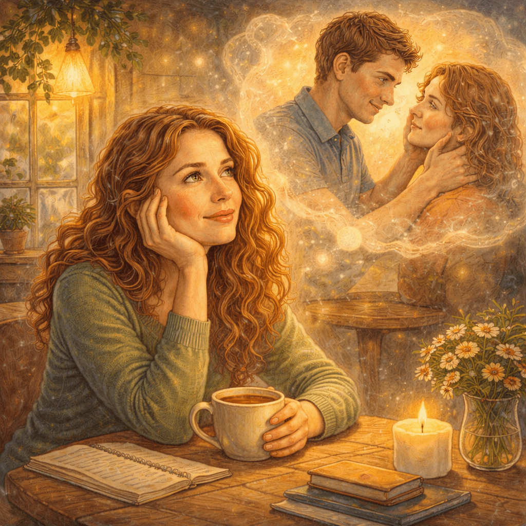 Dreams of love in the café