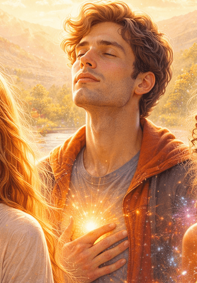 Radiance of inner strength and peace