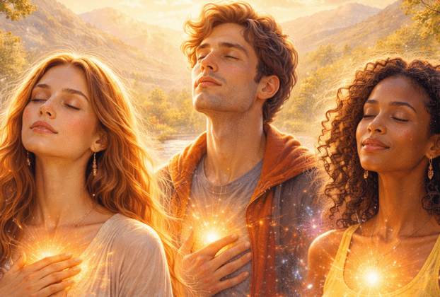 Radiance of inner strength and peace