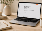 Minimalist workspace with warm tones