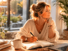 Person journaling in soft morning light representing discipline and intentional living