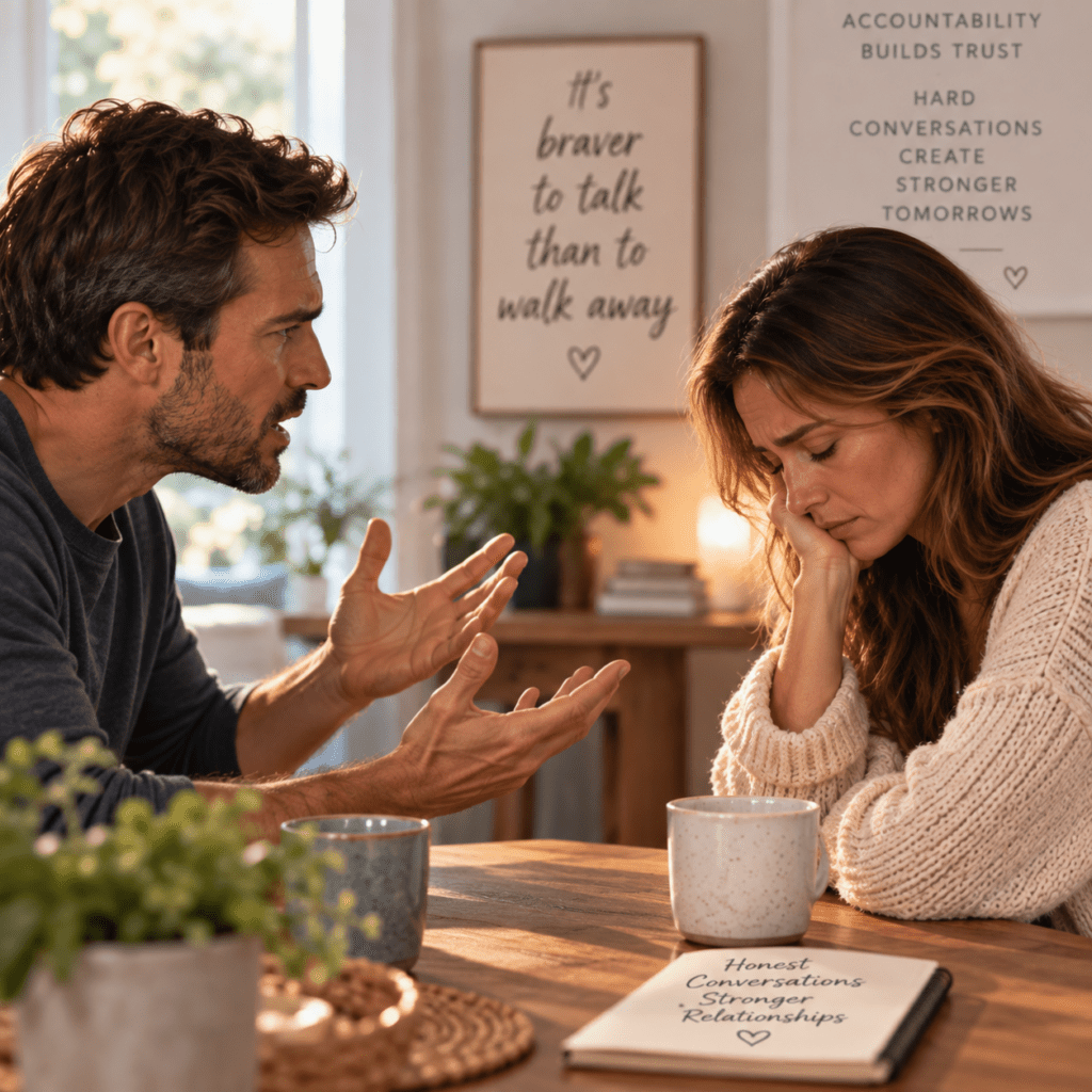 Tense Conversation Over Coffee
