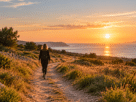 Golden Coastal Trail at Sunset